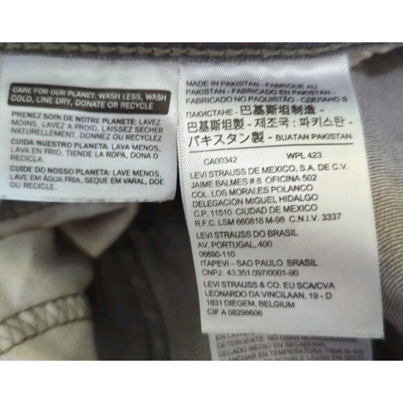 Levi's Jeans Men's 31 x 32  Gray 511 Slim Fit Stretch Denim Casual Pants EUC - Picture 7 of 9